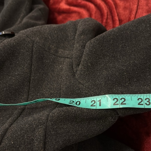 Laura Petite grey hooded Wool blend Elegant coat Sz 14 - Picture 6 of 14